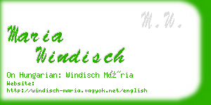 maria windisch business card